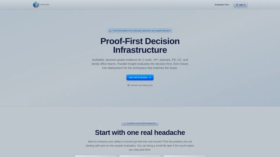Homepage snapshot at launch