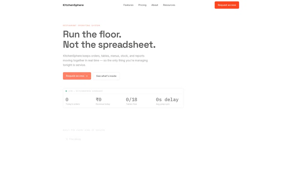 Homepage snapshot at launch