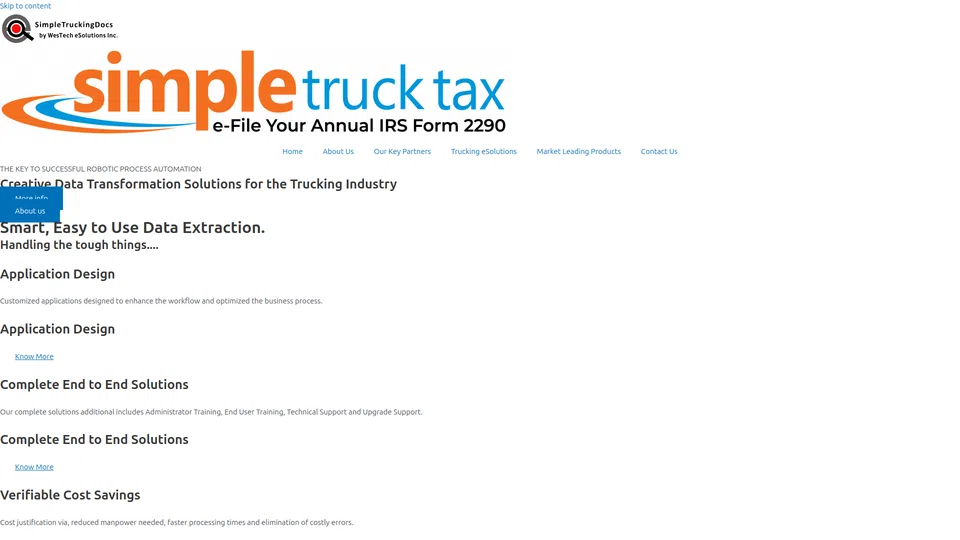 Homepage snapshot at launch