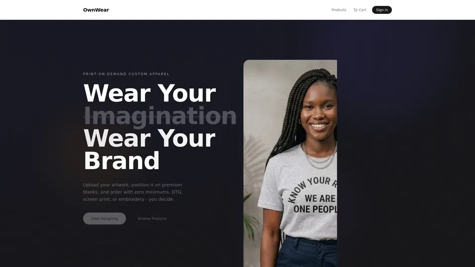 Homepage snapshot at launch