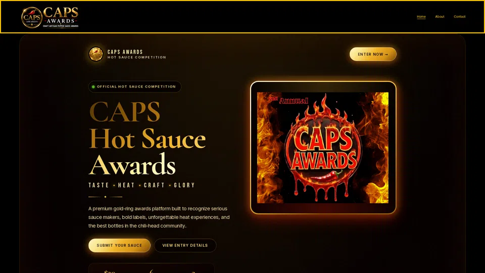 Homepage snapshot at launch