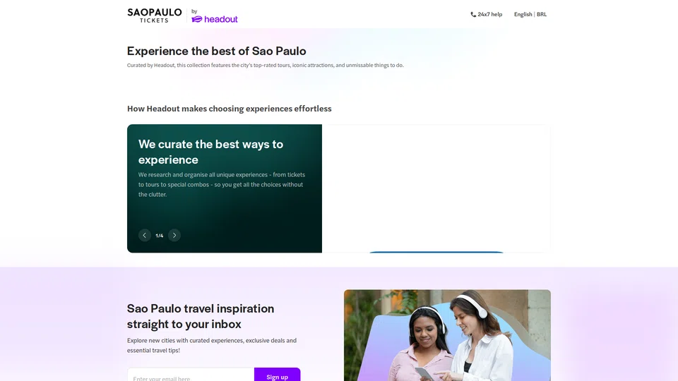 Homepage snapshot at launch