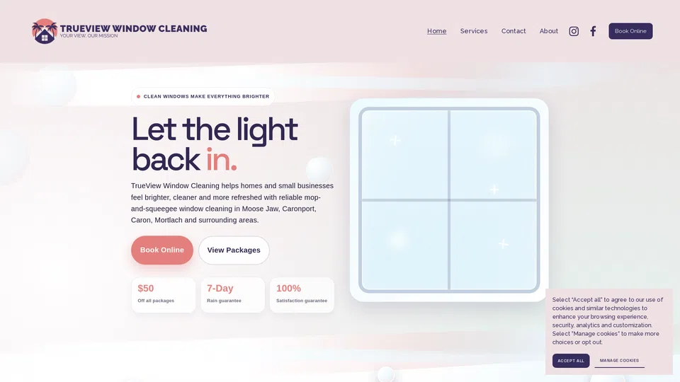 Homepage snapshot at launch
