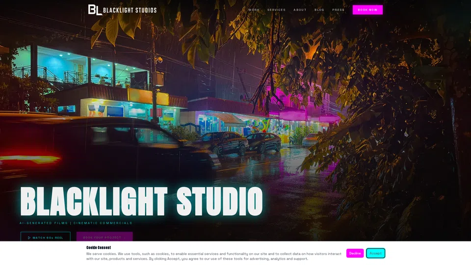 Homepage snapshot at launch