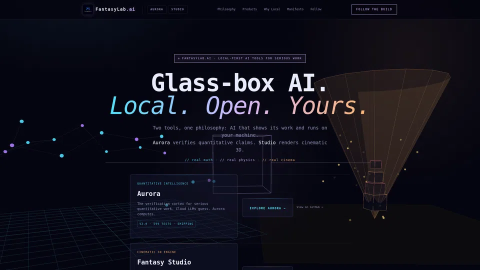 Homepage snapshot at launch