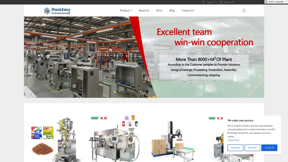Homepage snapshot at launch