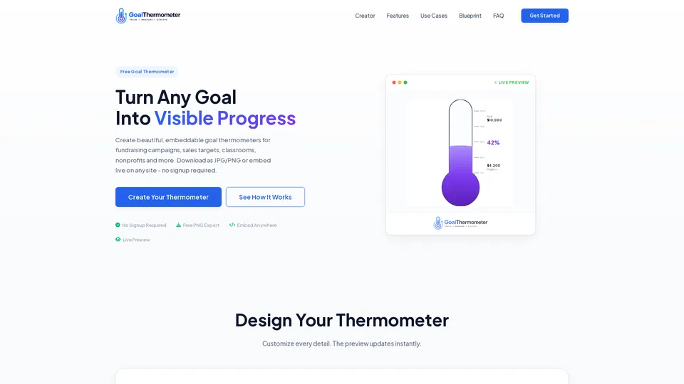 Homepage snapshot at launch