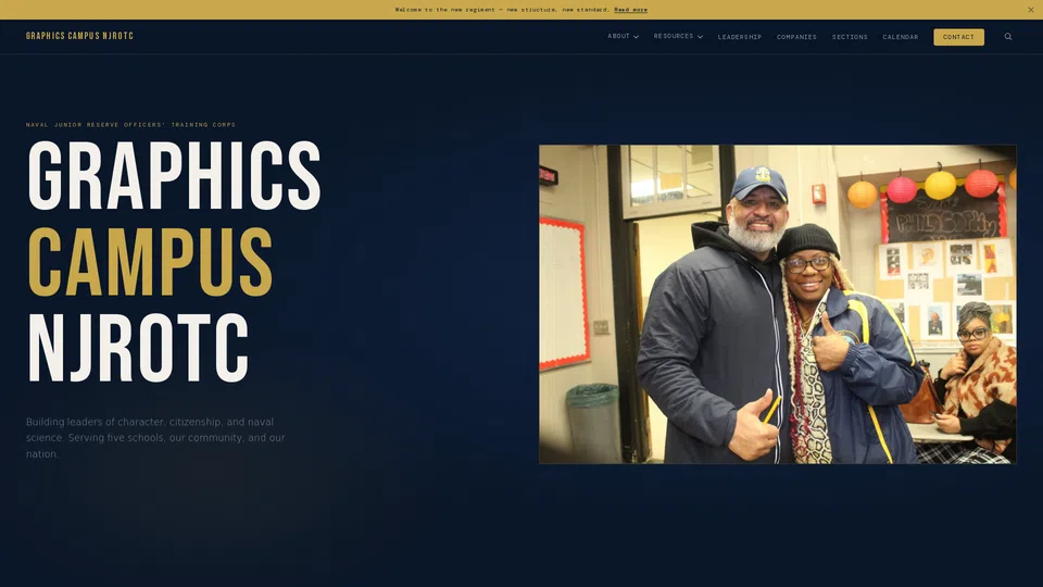 Homepage snapshot at launch