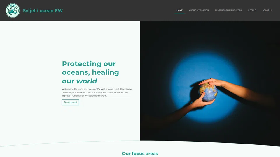 Homepage snapshot at launch