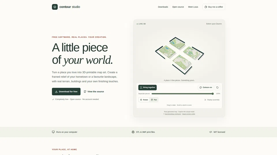 Homepage snapshot at launch