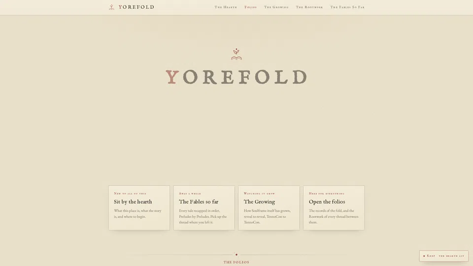Homepage snapshot at launch