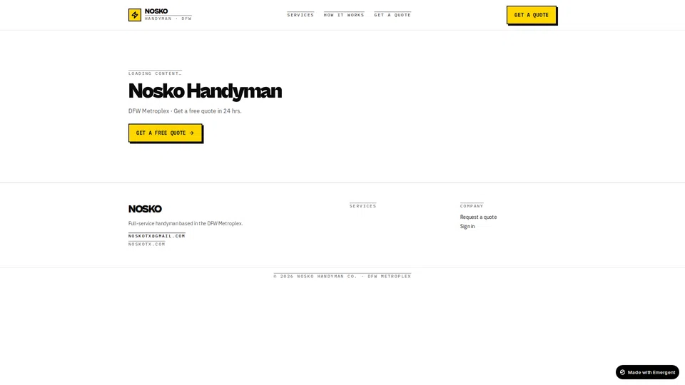 Homepage snapshot at launch
