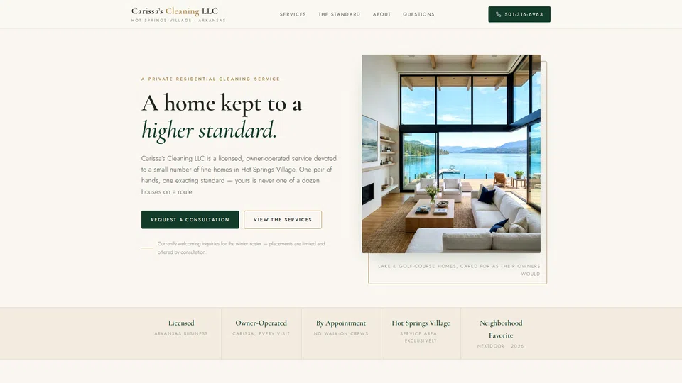 Homepage snapshot at launch