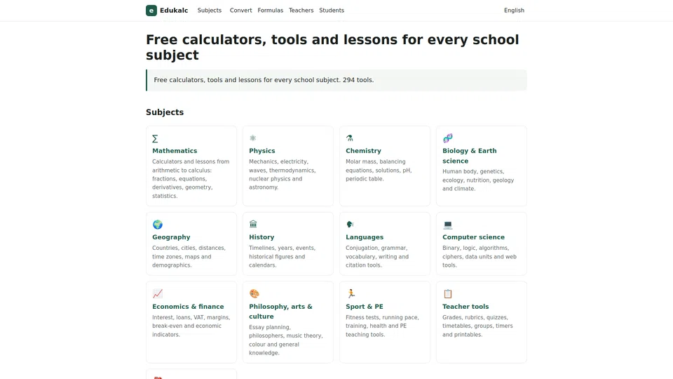 Homepage snapshot at launch