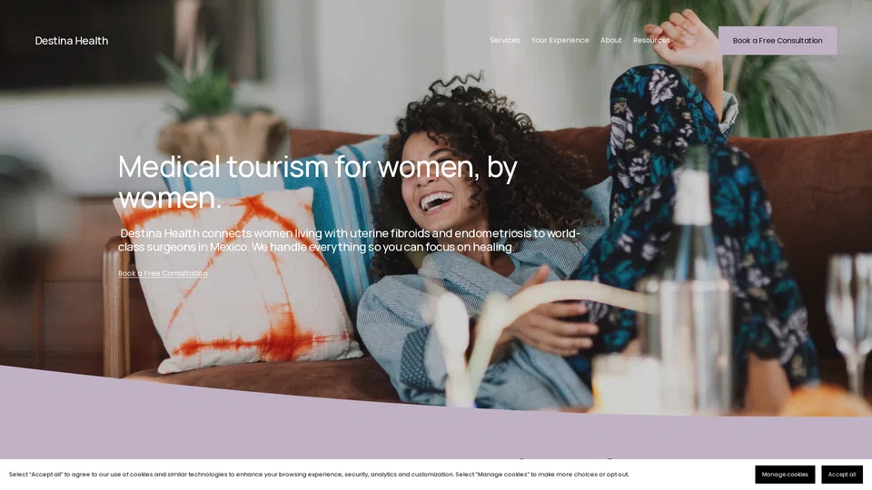Homepage snapshot at launch
