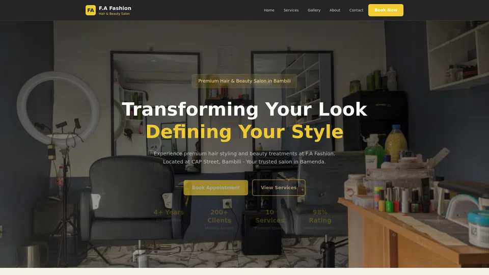 Homepage snapshot at launch