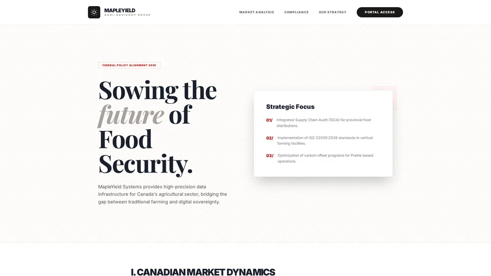 Homepage snapshot at launch