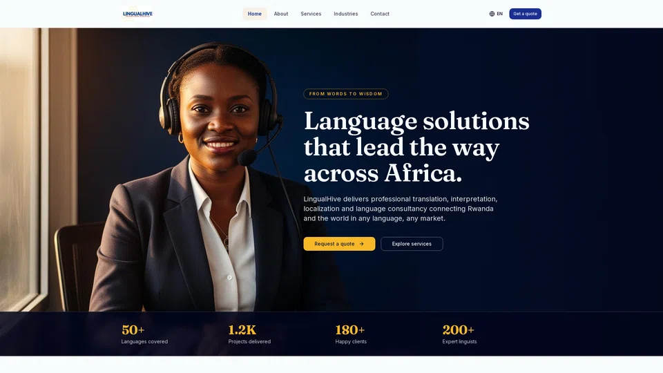 Homepage snapshot at launch