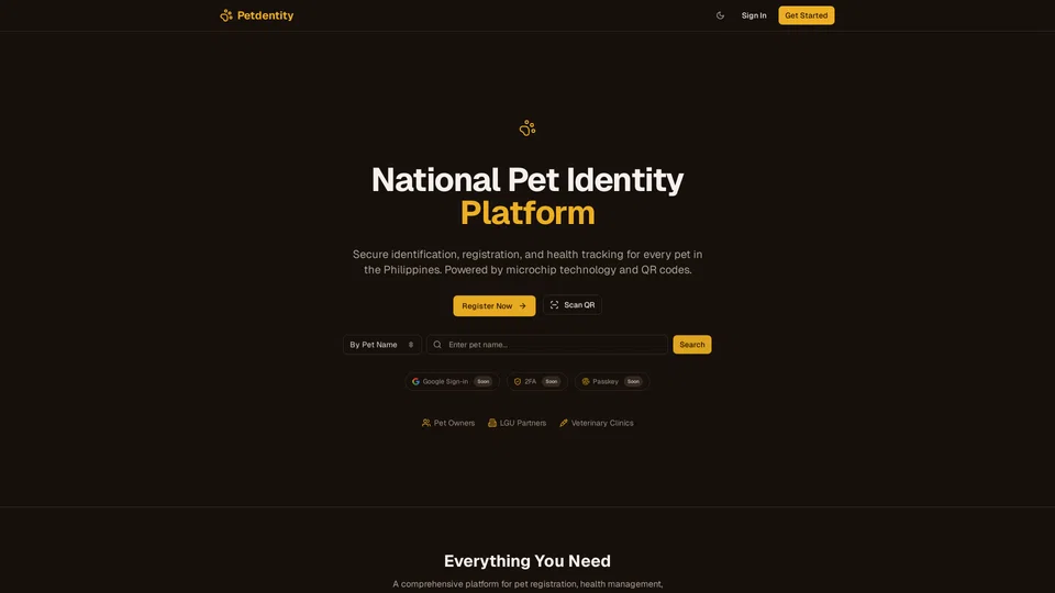 Homepage snapshot at launch