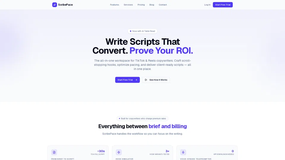 Homepage snapshot at launch
