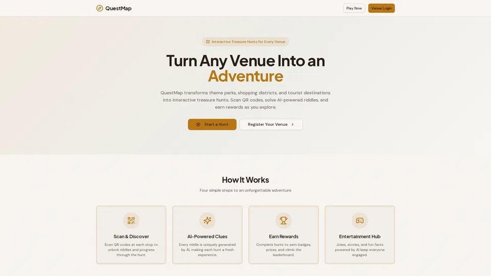 Homepage snapshot at launch