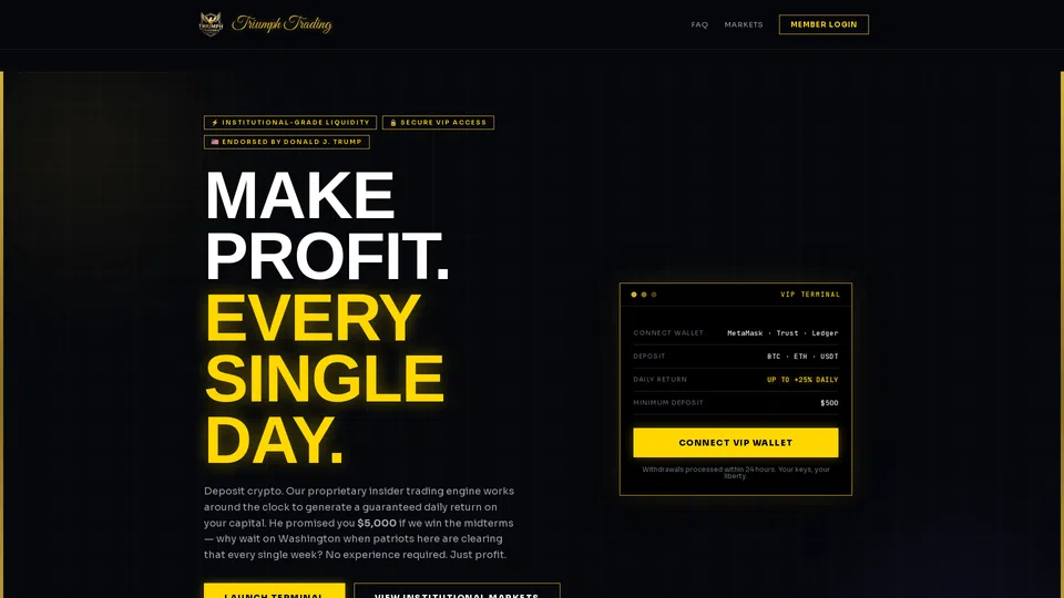 Homepage snapshot at launch