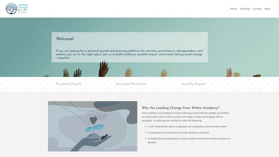 Homepage snapshot at launch