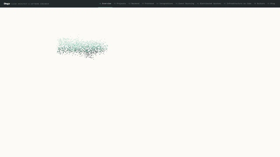 Homepage snapshot at launch