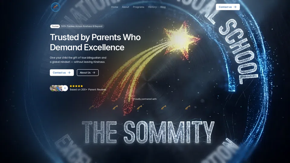 Homepage snapshot at launch