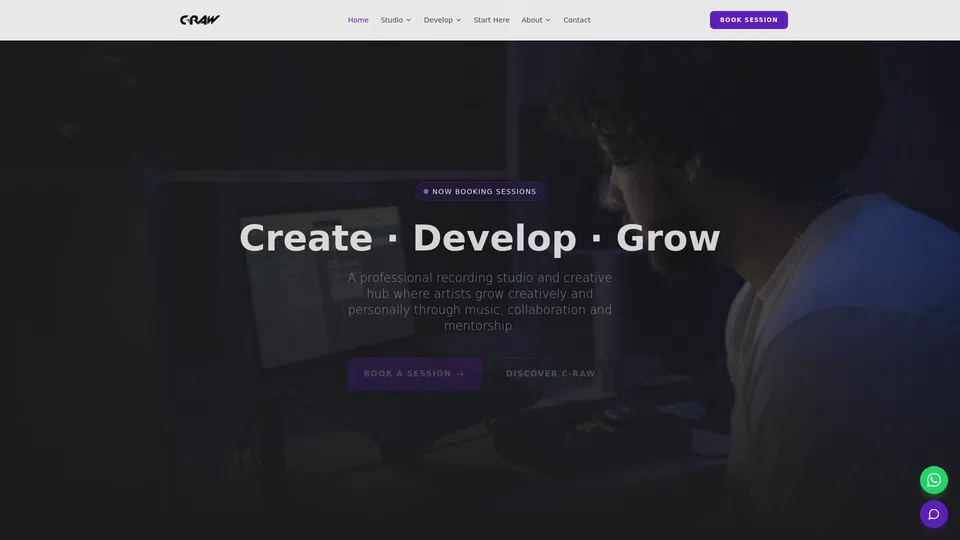 Homepage snapshot at launch