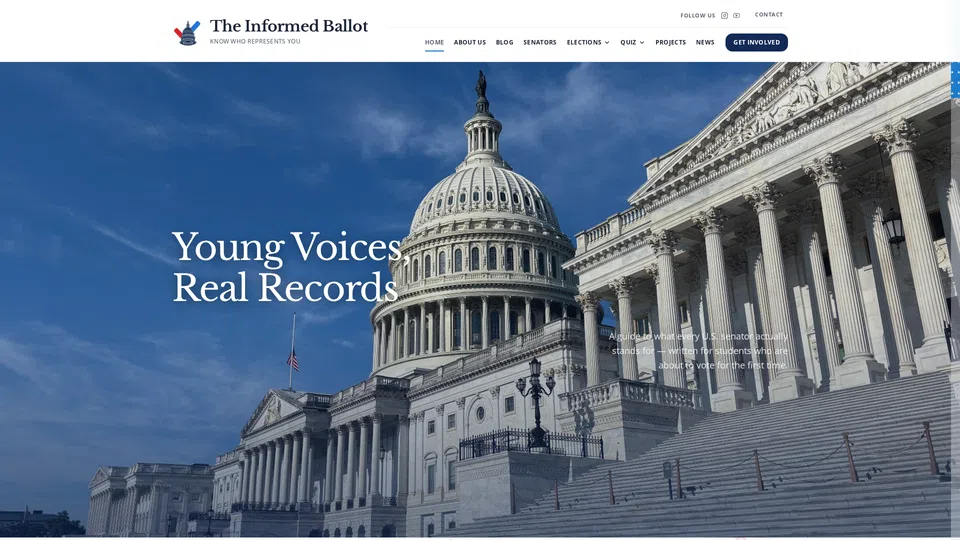 Homepage snapshot at launch
