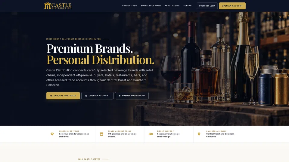 Homepage snapshot at launch