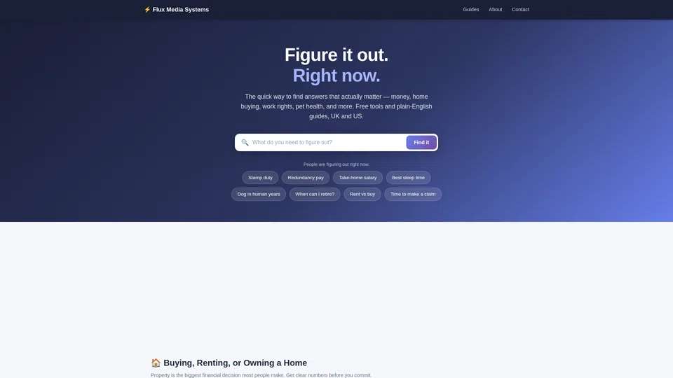 Homepage snapshot at launch