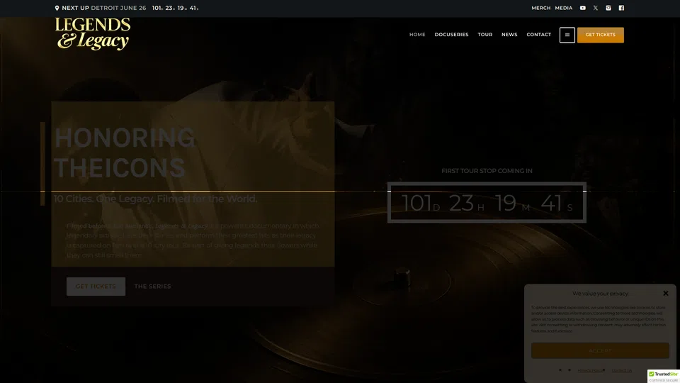 Homepage snapshot at launch