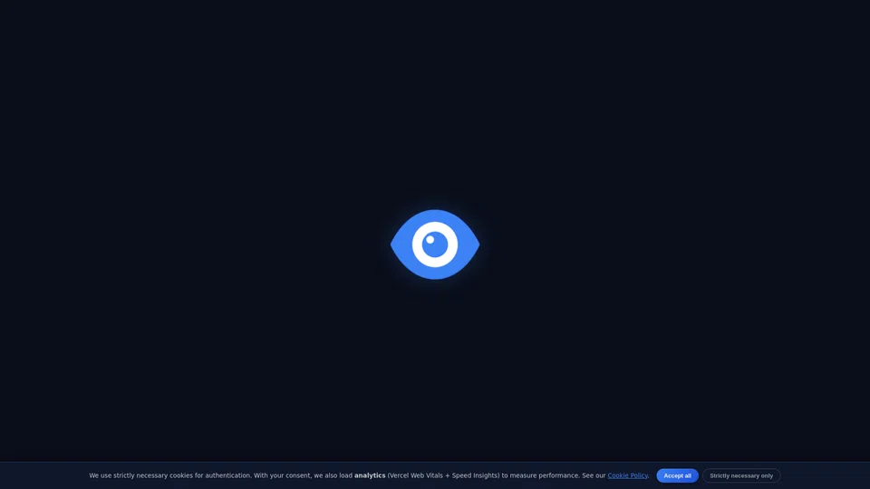 Homepage snapshot at launch