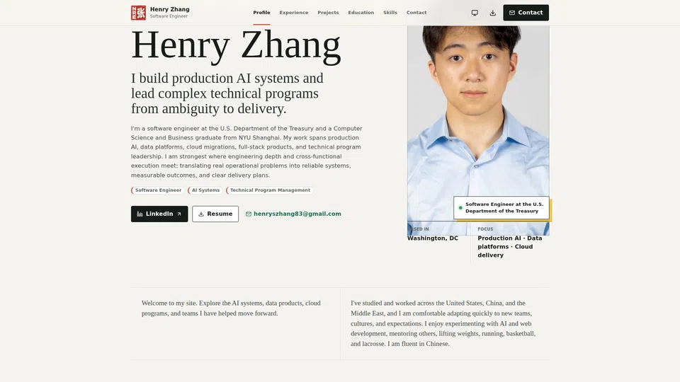 Homepage snapshot at launch
