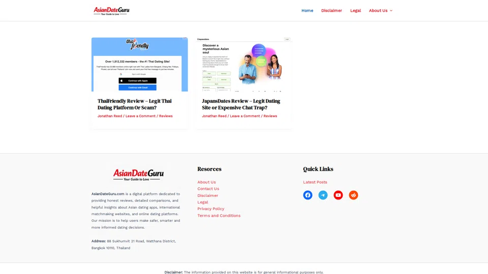 Homepage snapshot at launch