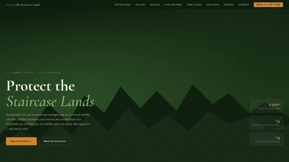 Homepage snapshot at launch