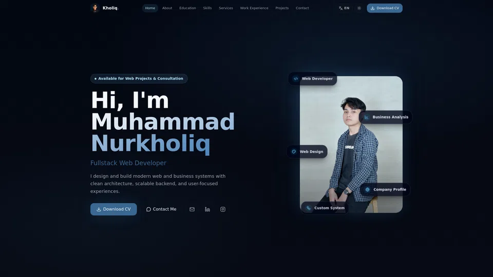 Homepage snapshot at launch