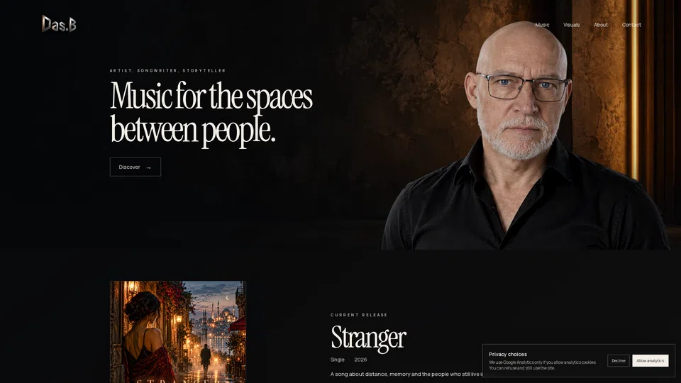 Homepage snapshot at launch