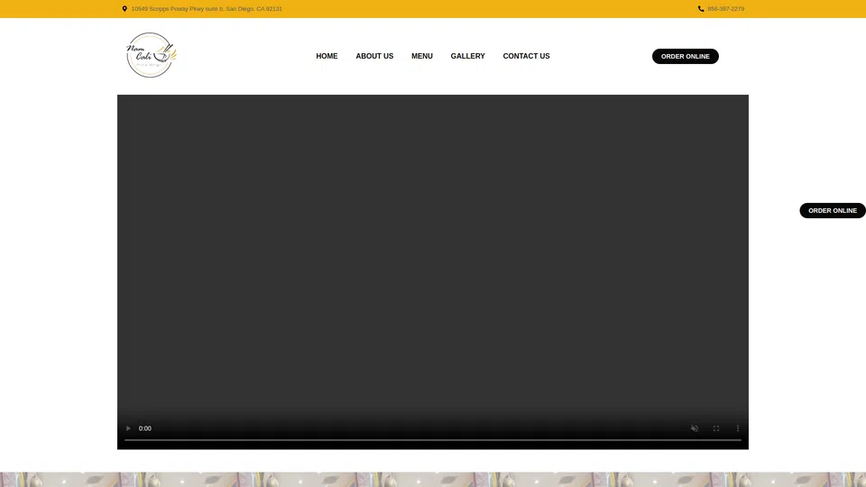 Homepage snapshot at launch