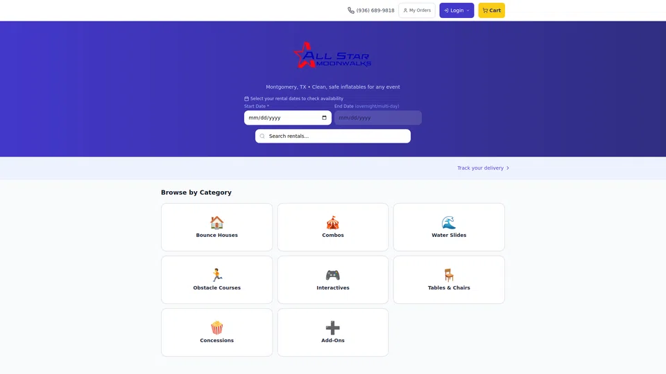 Homepage snapshot at launch