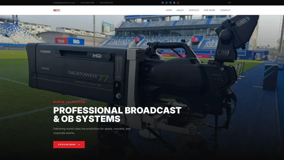 Homepage snapshot at launch