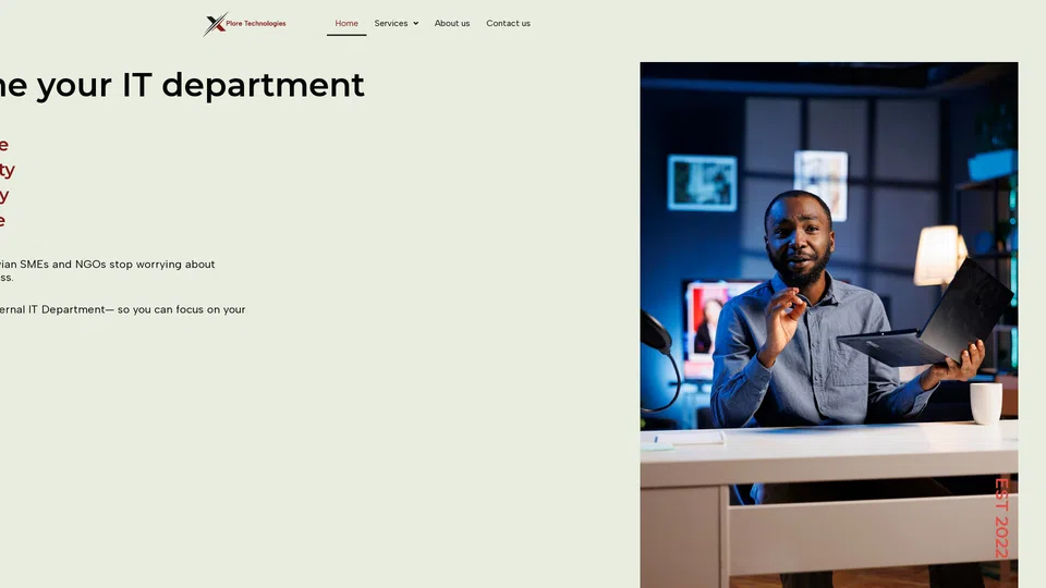 Homepage snapshot at launch