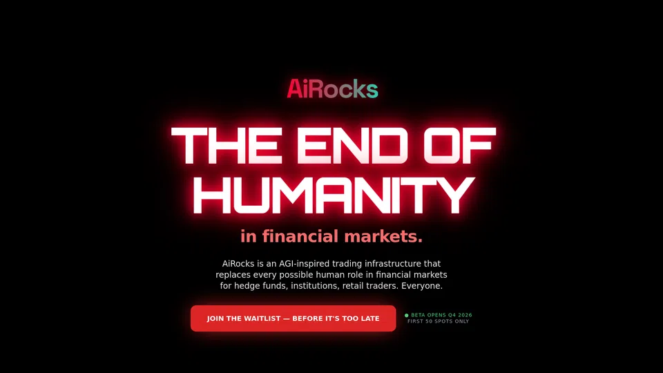 Homepage snapshot at launch