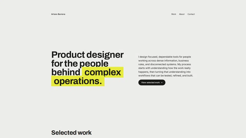 Homepage snapshot at launch