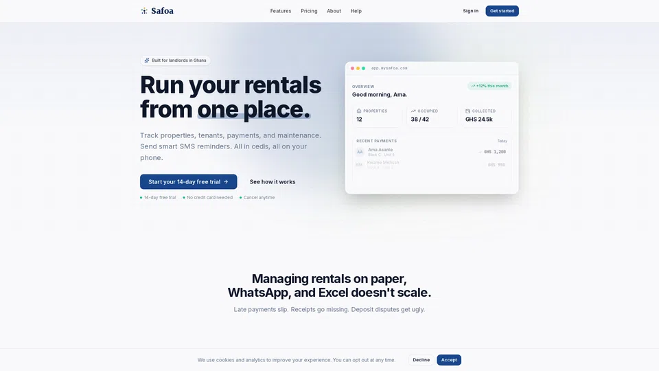 Homepage snapshot at launch