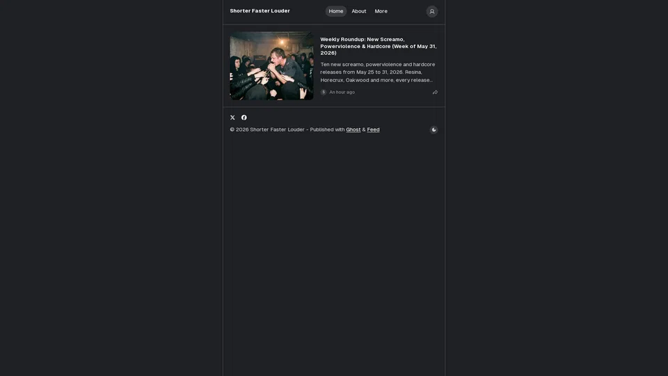 Homepage snapshot at launch