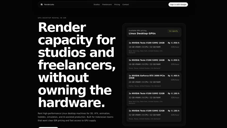 Homepage snapshot at launch