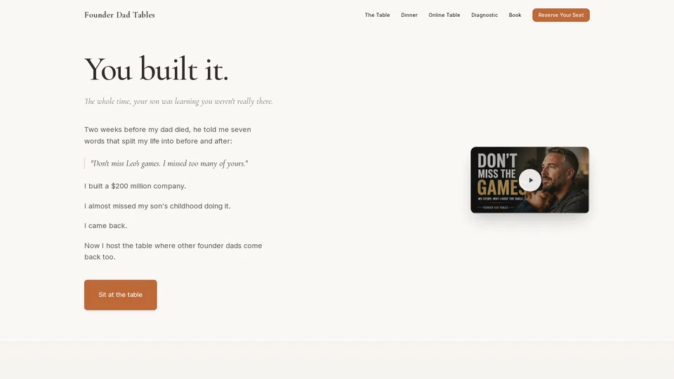 Homepage snapshot at launch